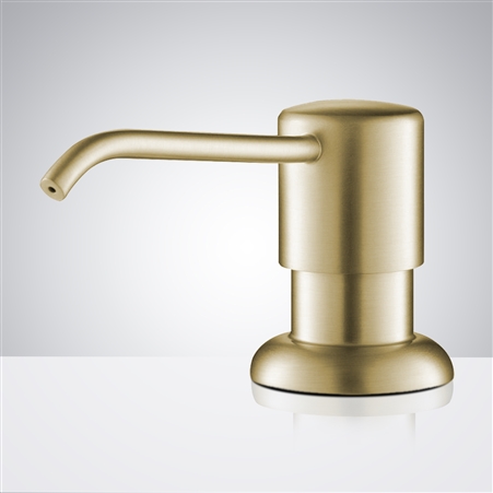 Buy Cana Commercial Solid Brass Liquid Soap Dispenser for Restrooms in Brushed Gold