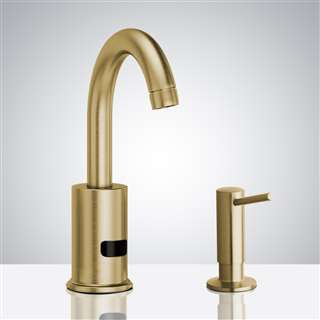 Bathselect Brushed Gold Bathroom sensor motion faucets