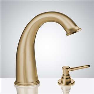 Bathselect Brushed Gold Bathroom sensor motion faucets