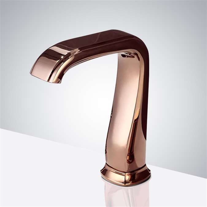 BathSelect Rose Gold Commercial Automatic Touchless Sensor Faucet
