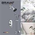 Bravat Chrome Shower Set with Hand Shower and Concealed Valve Mixer