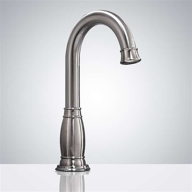 Bathselect Venosa Deck Mount Commercial Brushed Nickel Automatic Touchless Sensor Faucet