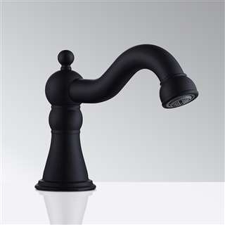 BathSelect Deck Mount Commercial Matte Black Touchless Automatic Sensor Faucet