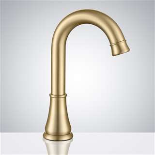 Bathselect Commercial Brushed Gold Touchless Motion Sensor Faucet