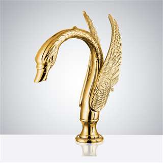 BathSelect Gold Swan Commercial  Handsfree Motion Sensor Faucet