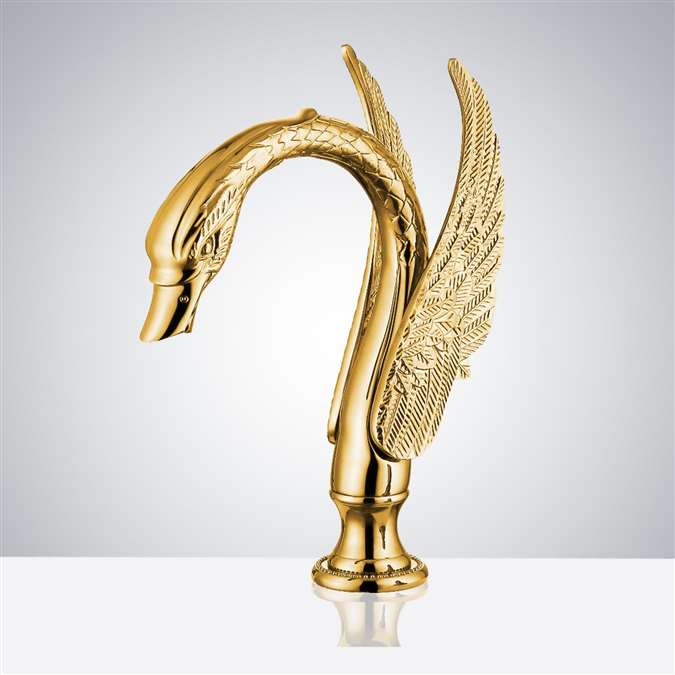 BathSelect Gold Swan Commercial  Handsfree Motion Sensor Faucet