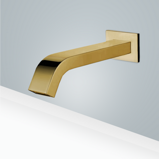 Commercial Wall Mount Automatic Motion Sensor Faucet Brushed Gold Finish