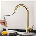 Creteil Pull Down Gold Finish Kitchen Touch Faucet