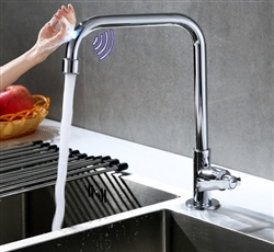 BathSelect Chrome Zinc Alloy Single Handle Cold Sensor Touch Kitchen Faucet