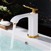 BathSelect Alea Brass White and Gold Bathroom Sink Faucet