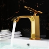 BathSelect Grohe Palermo Gold Finish Waterfall Bathroom Sink Faucet