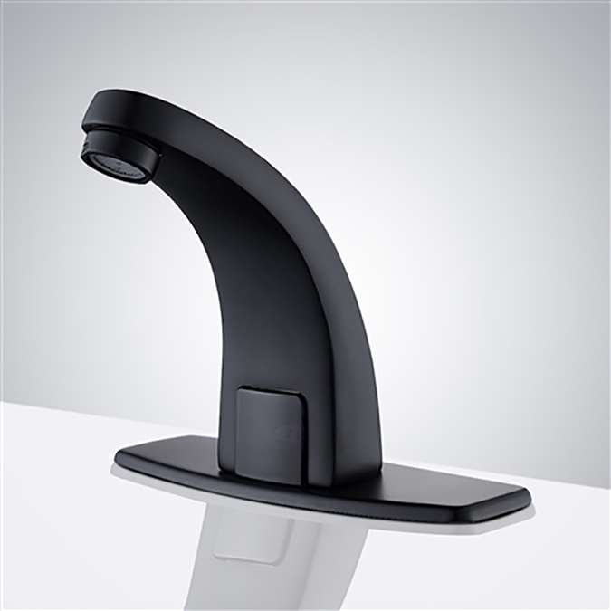 Public Restroom Black Faucet