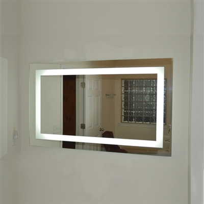 Large Rectangular LED Light Mirror with Defogger & Touch Switch