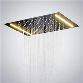 Luna Recessed Shower Head with Single Color LED