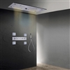 Magenta Hospitality Chrome Polished LED Thermostatic Recessed Ceiling Mount Rainfall Musical Shower System with Hand Shower
