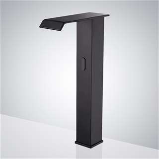 BathSelect Touchless Tall Bathroom Vessel Sink Faucet Black