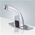 BathSelect Chrome Touchless Bathroom Sink Faucet with Hole Cover Plate