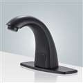 BathSelect Matte Black Sensor Bathroom Sink Faucet with Hole Cover Plate