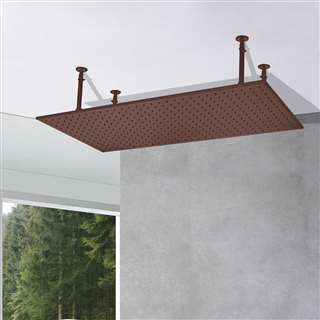 BathSelect Vicenza 20x40in Oil Rubbed Bronze Ceiling Mount Rain Shower Head