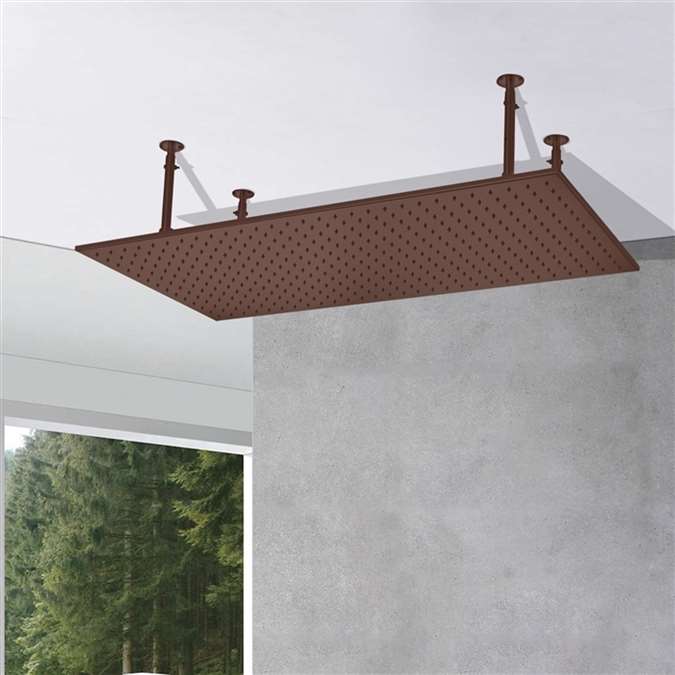 Hospitality BathSelect Vicenza 20x40in Oil Rubbed Bronze Ceiling Mount Rain Shower Head