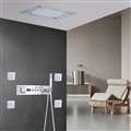 Florence Musical Thermostatic LED Rainfall Shower System with Body Jets and Hand Shower in Chrome