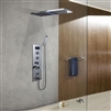 Hotel Sassari Digital Wall Mount Rainfall Shower System with Handheld Shower in Chrome