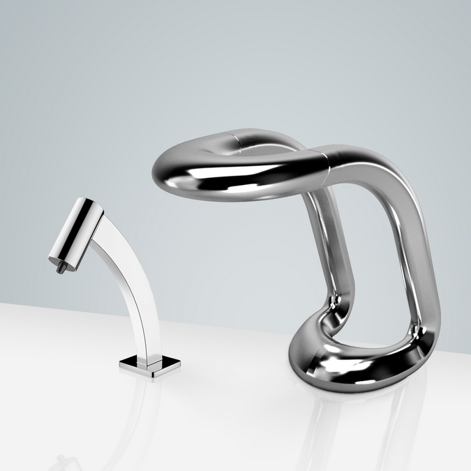 BathSelct Commercial Automatic Aqua Motion Sensor Faucet with Automatic Soap Dispenser in Chrome