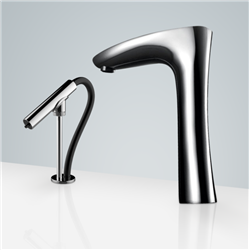 Hospitality Dijon Chrome Finish Cutting Edge Intelligent Digital Touch Sensor Faucet & Automatic Liquid Foam Soap Dispenser