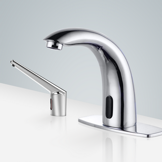 BathSelect Le Havre Commercial Motion Sensor Faucet & Automatic Soap Dispenser for Restrooms in Chrome