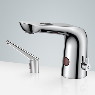 BathSelect St. Gallen Motion Sensor Touchless Faucet & Automatic Liquid Foam Soap Dispenser for Restrooms