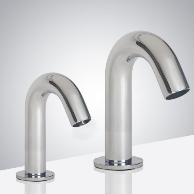 Dax Chrome Touchless Automatic Commercial Sensor Faucet & Automatic Soap Dispenser