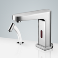 BathSelect Geneva Commercial Automatic Motion Chrome Sensor Faucet & Automatic Liquid Soap Dispenser for Restrooms