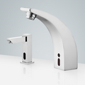 BathSelect Verona Chrome High Quality Commercial Motion Sensor Faucet & Automatic Liquid Soap Dispenser for Restrooms