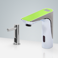 Marsala Infrared Chrome Digital Display Motion Sensor Faucet & Automatic Soap Dispenser For Restrooms