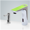Hotel Marsala Infrared Chrome Digital Display Motion Sensor Faucet & Automatic Soap Dispenser For Restrooms