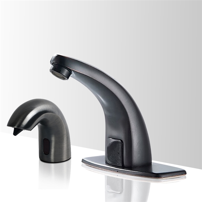 For Luxury Suite Melo Motion Sensor Faucet & Automatic Soap Dispenser For Restrooms In Oil Rubbed Bronze