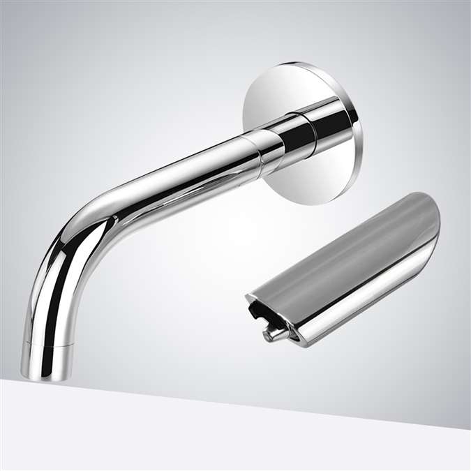 Electric Wall Mount Commercial Automatic Sensor Faucet In Chrome And Brass Commercial Soap Dispenser For Restrooms