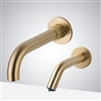 Lima Hostelry Solid Brass Gold Wall Mount Commercial Automatic Sensor Faucet And Sensor Soap Dispenser