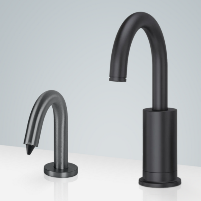 BathSelect Sète Motion Sensor Faucet & Automatic Soap Dispenser For Restrooms In Dark Oil Rubbed Bronze