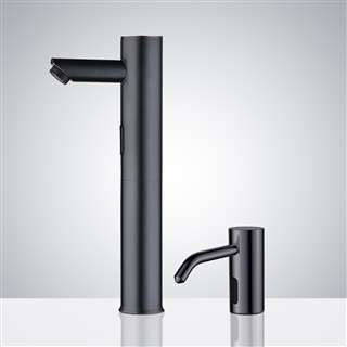 Bavaria Dark Oil Rubbed Bronze Tripod Motion Sensor Faucet & Deck Mount Automatic Liquid Soap Dispenser For Restrooms
