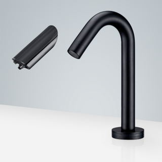 Dax Matte Black Touchless Commercial Motion Sensor Faucet & Wall Mount Automatic Soap Dispenser For Restrooms