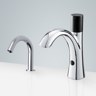 BathSelect Chrome Toulouse Touchless Automatic Commercial Sensor Faucet & Automatic Soap Dispenser