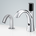 Creteil Hotel Chrome Finish Touchless Automatic Commercial Sensor Faucet & Automatic Soap Dispenser