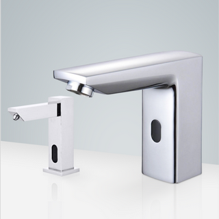 Bavaria Commercial Motion Sensor Faucet & Automatic Soap Dispenser In Chrome