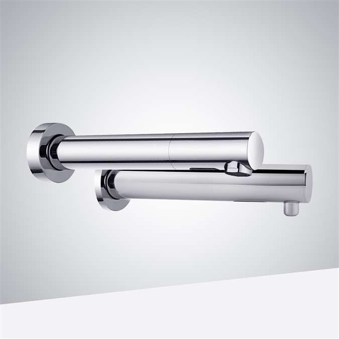 Venice Chrome Wall Mount Touchless Commercial Automatic Sensor Faucet And Soap Dispenser
