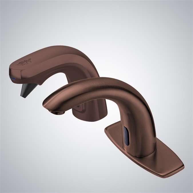 Lano Hostelry Oil Rubbed Bronze Commercial Automatic Sensor Faucet with Matching Soap Dispenser