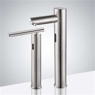 hands free automatic commercial bathroom sink faucets sensor faucets and soap dispenser for lavatory