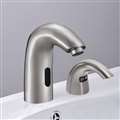 Florence Commercial Brushed Nickel Finish Sensor Faucet & Automatic Soap Dispenser For Restrooms
