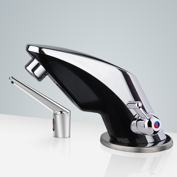 BathSelect Le Havre Chrome Finish Motion Sensor Faucet & Automatic Soap Dispenser for Restrooms