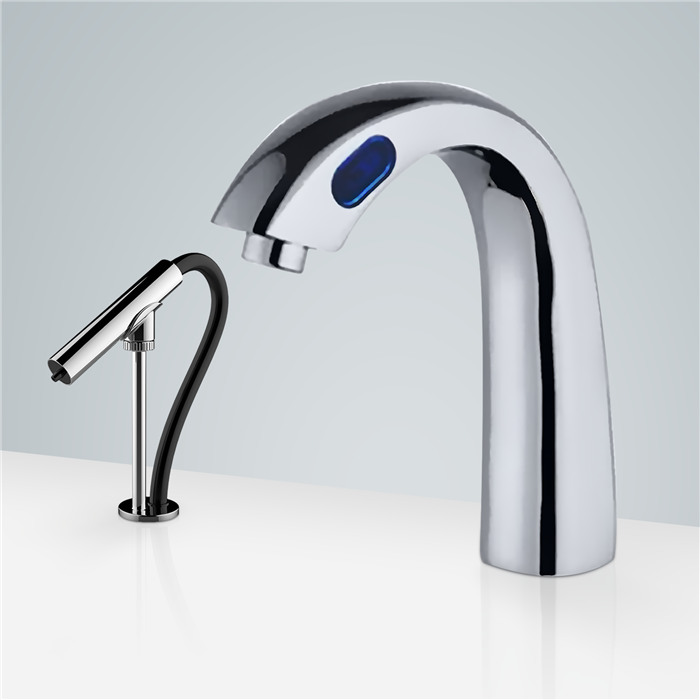 BathSelect Cholet Hostelry Chrome Finish Motion Sensor Faucet & Automatic Soap Dispenser for Restrooms
